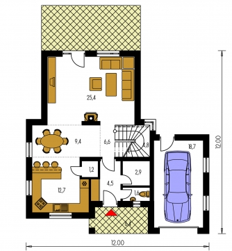 Image miroir | Plan de sol du rez-de-chaussée - PREMIUM 231